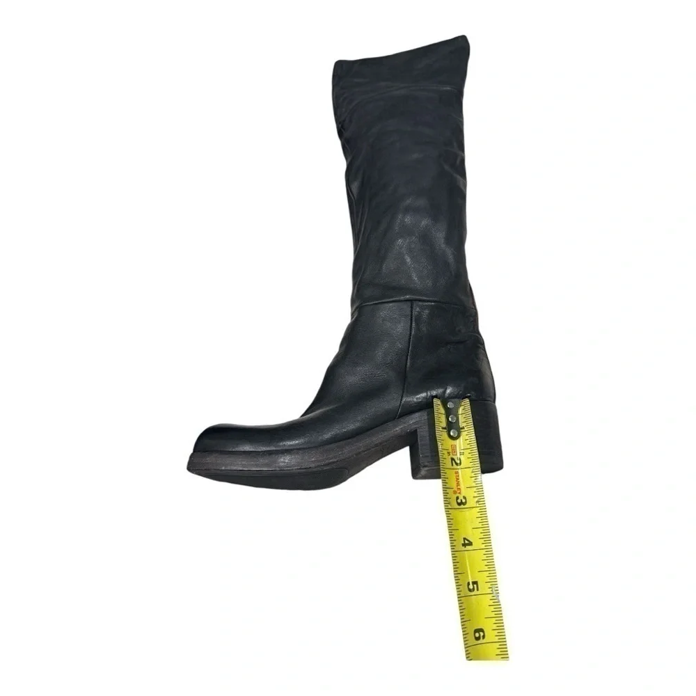VIC MATIE Leather Boots Women's Over the Knee black Size 36 US 6 made in Italy
